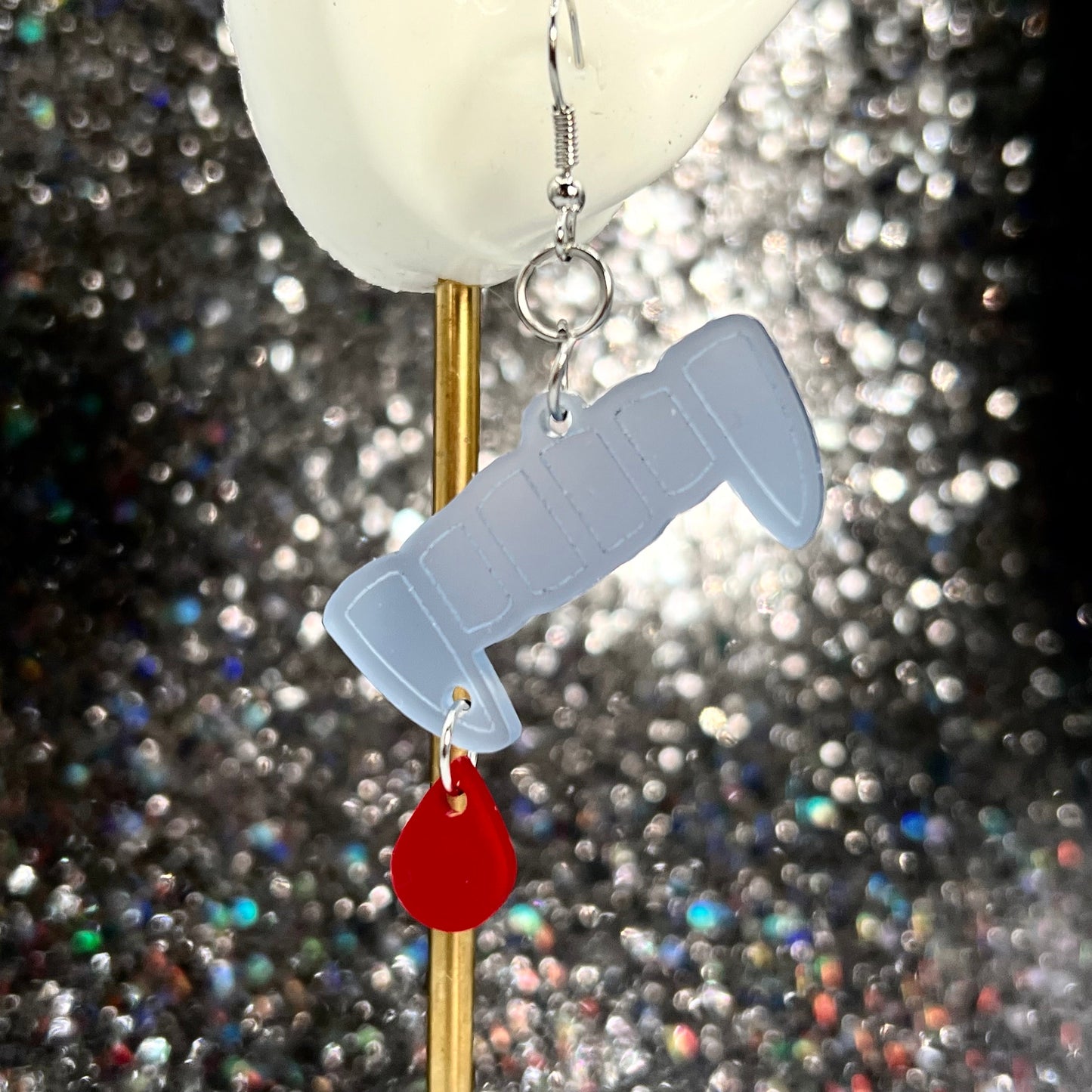 Dangly Vampire Fang Earrings