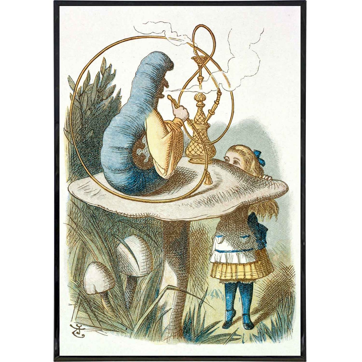 Alice with the Caterpillar Print
