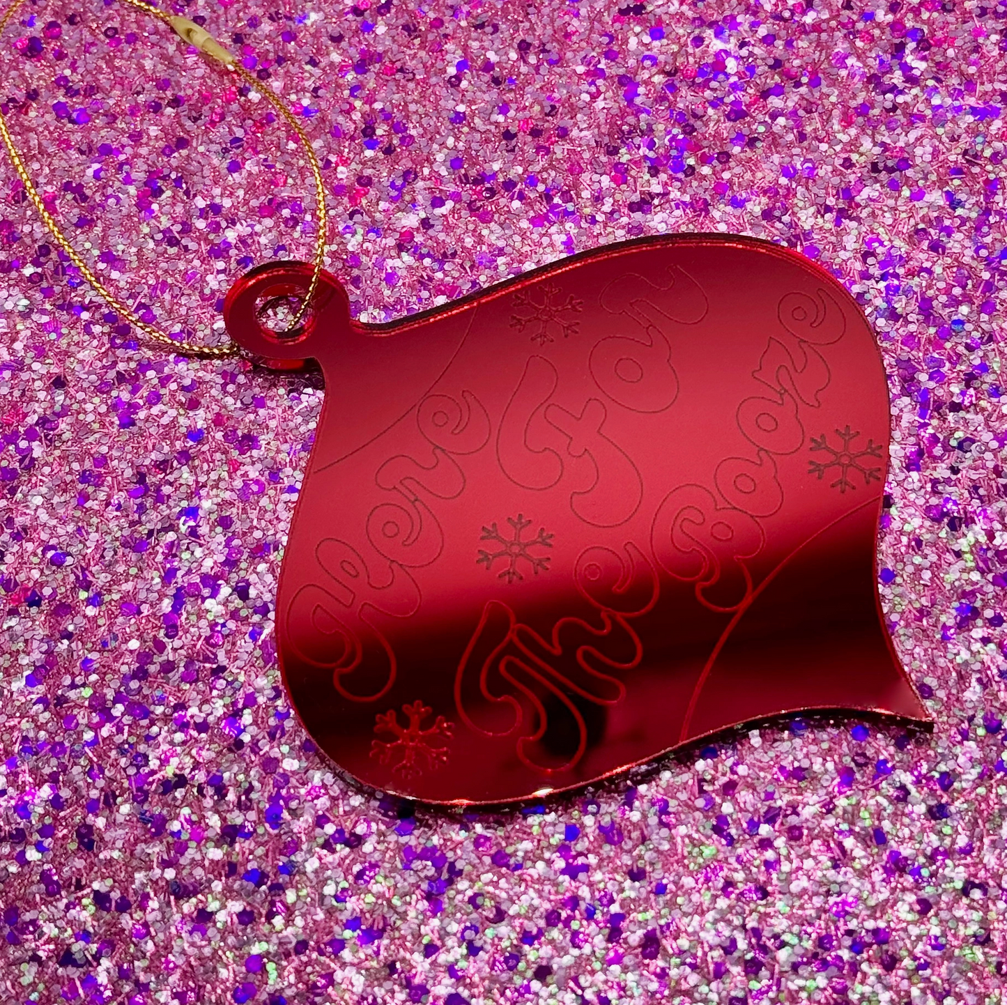 Here For The Booze Holiday Ornament