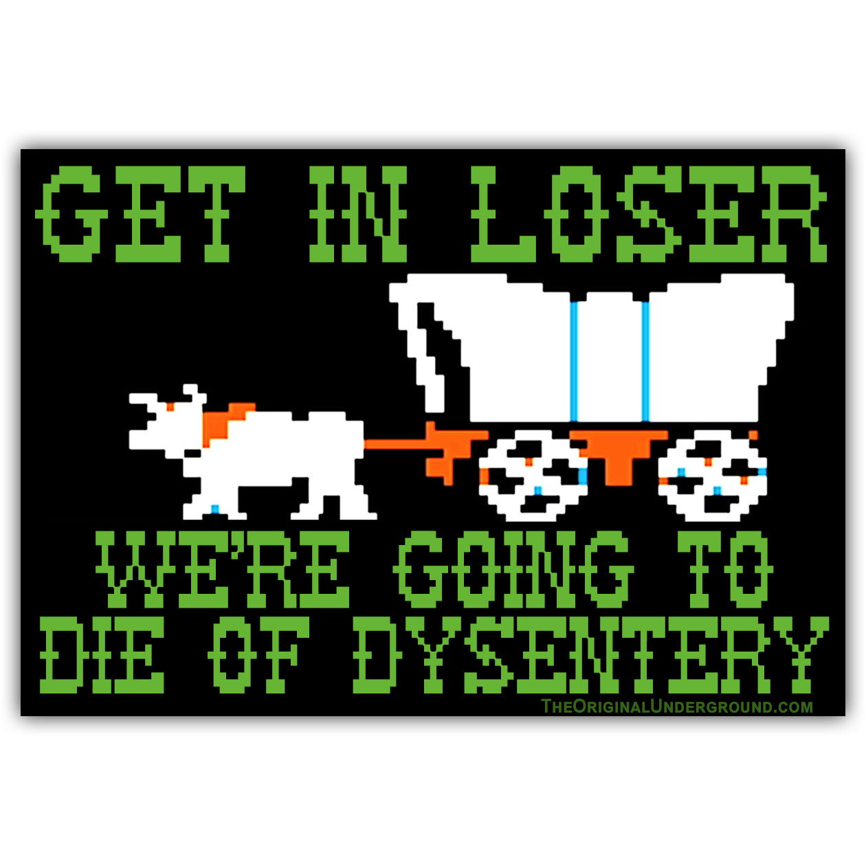 We're Going to Die of Dysentery "Oregon Trail" Car Magnet
