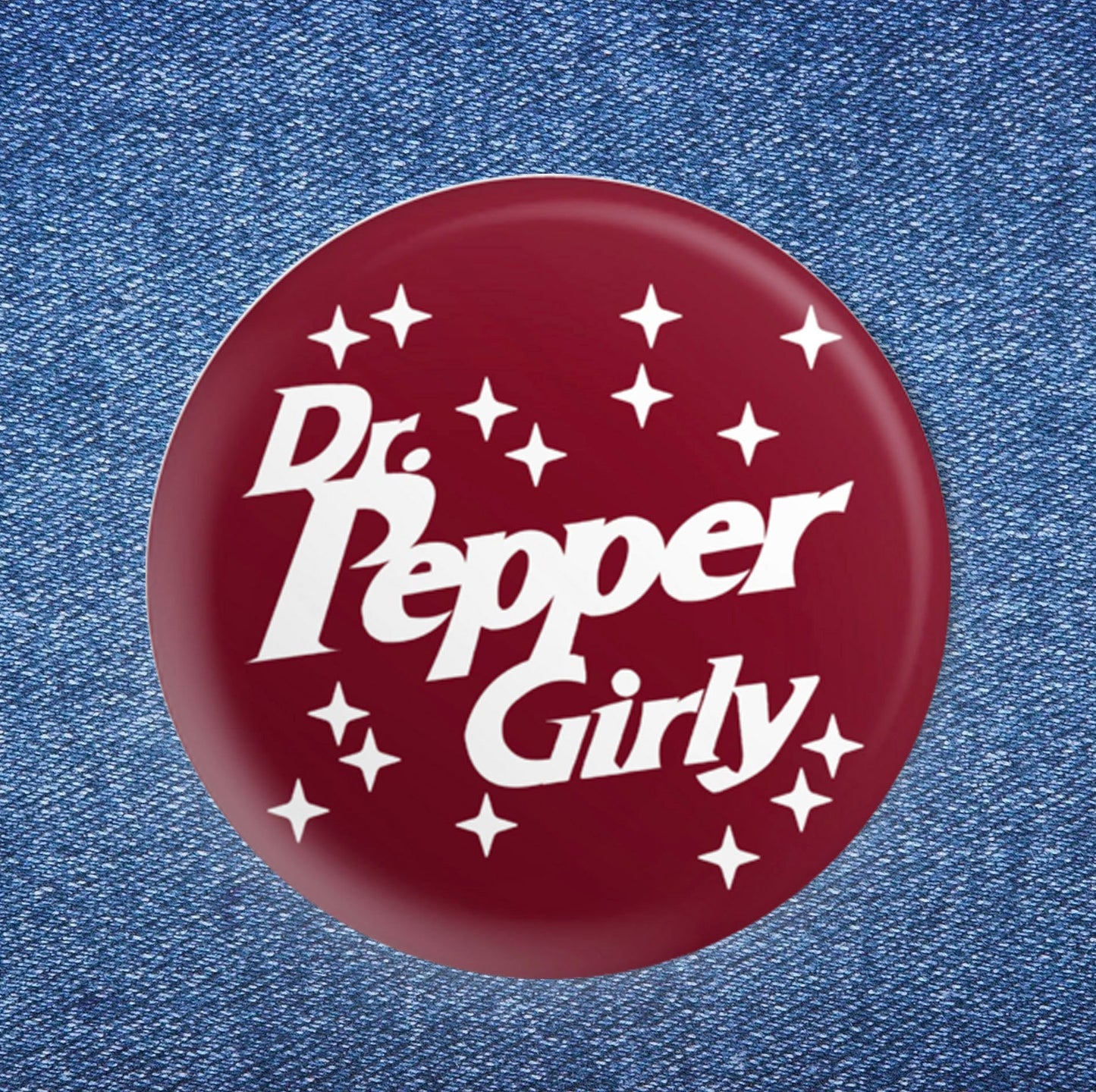 Dr. Pepper Girly Button (1.50")