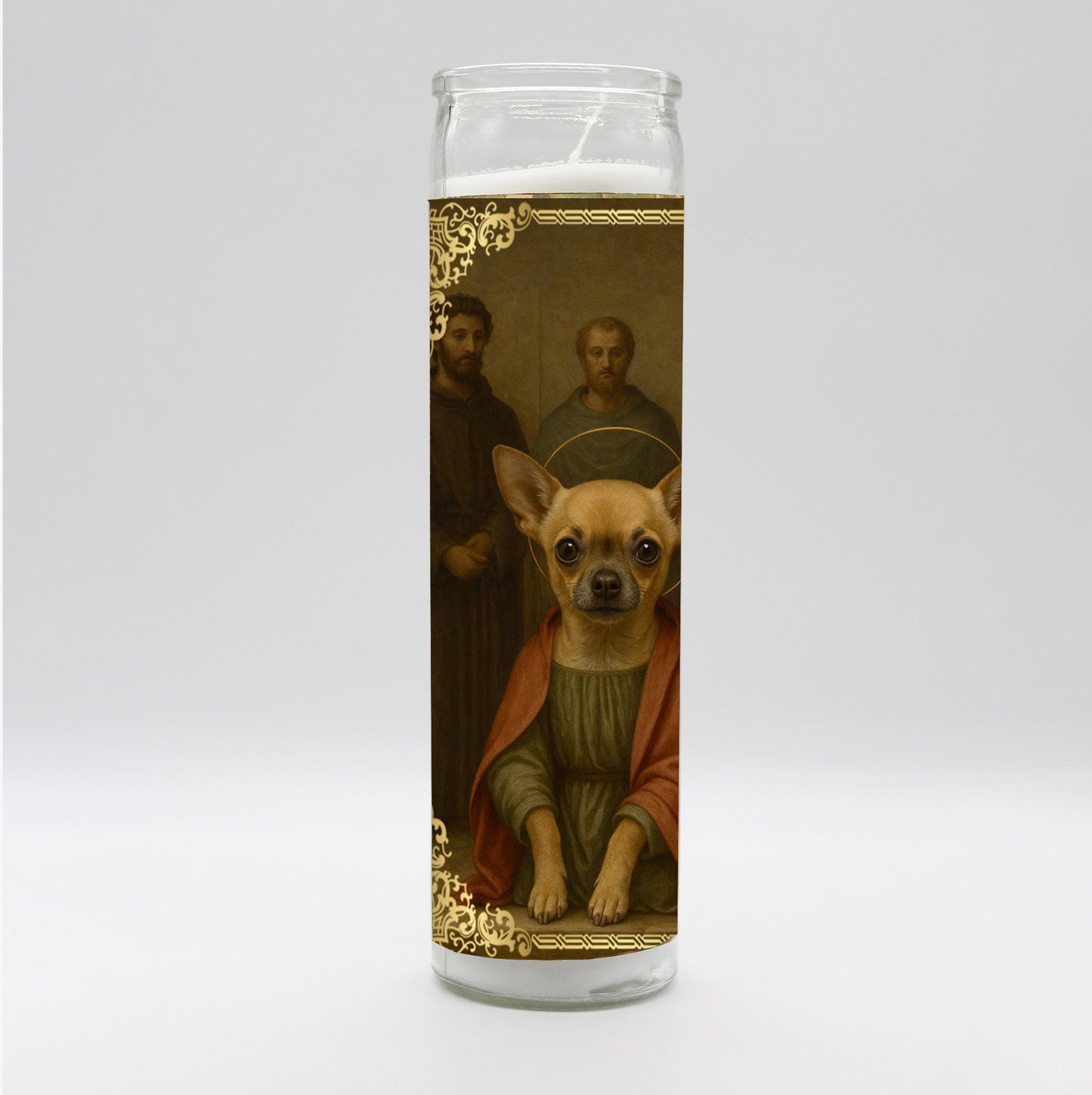 Saint Chihuahua Renaissance Dog Candle