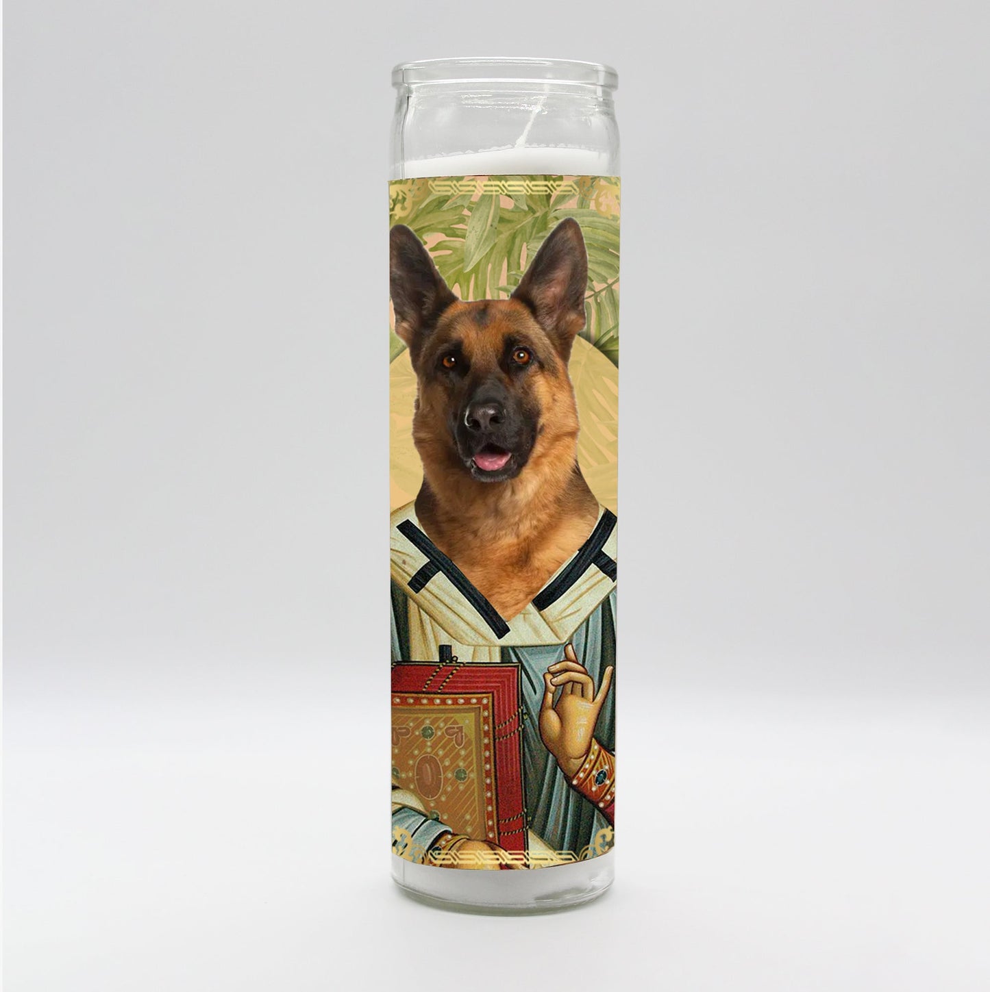 Saint German Shepherd Dog Candle