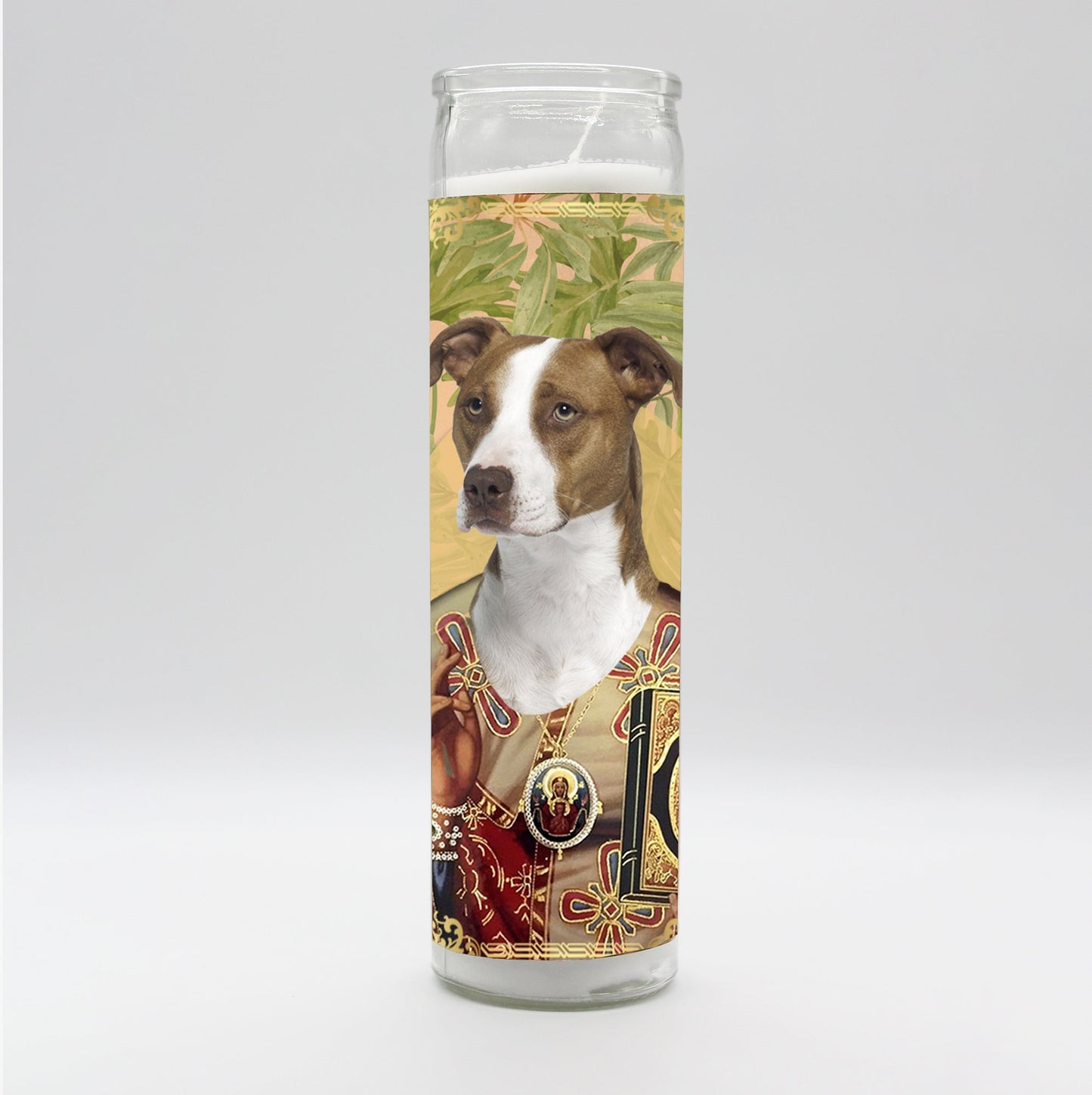 Saint Pitbull Dog Candle