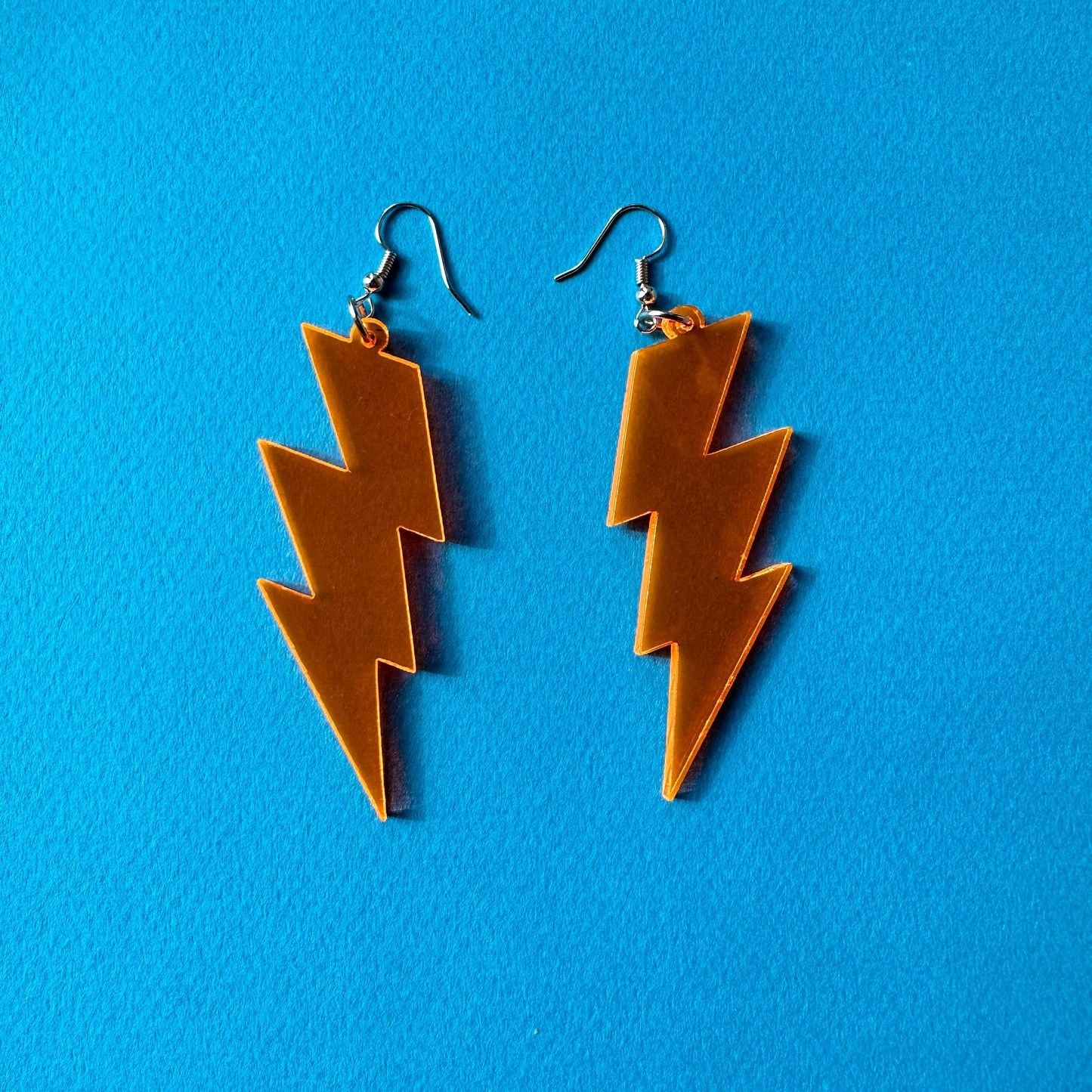 Thunderbolt Earrings - Orange