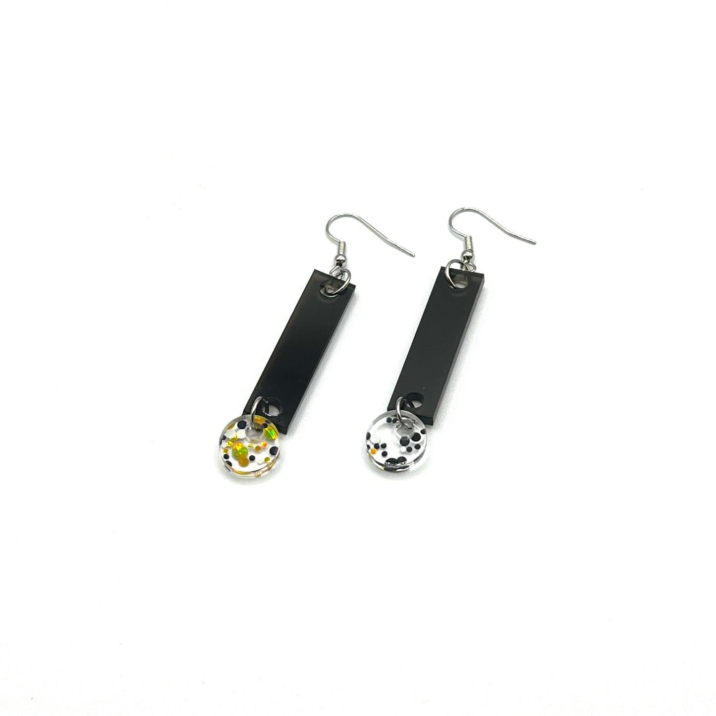Dangle Bar Confetti Earrings