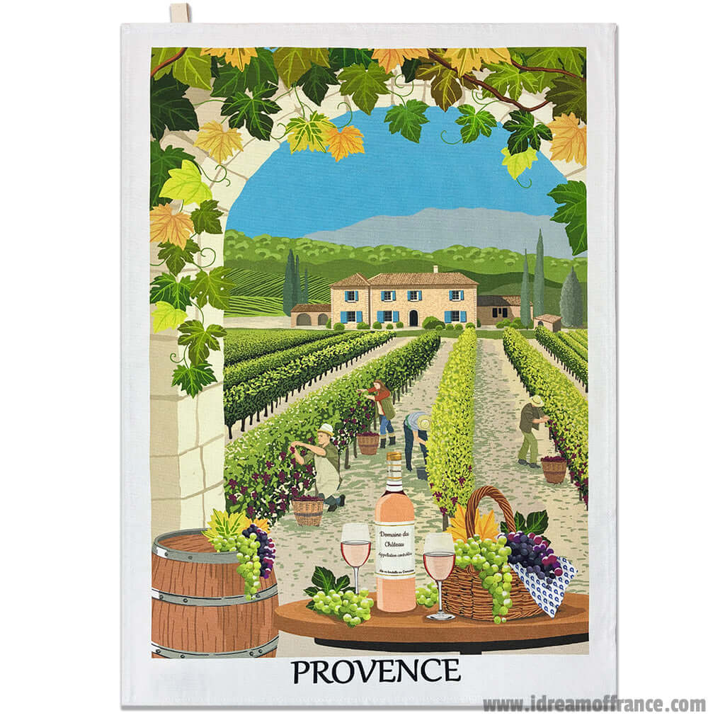 French kitchen towel - Printed cotton - Provence Winery | Label France