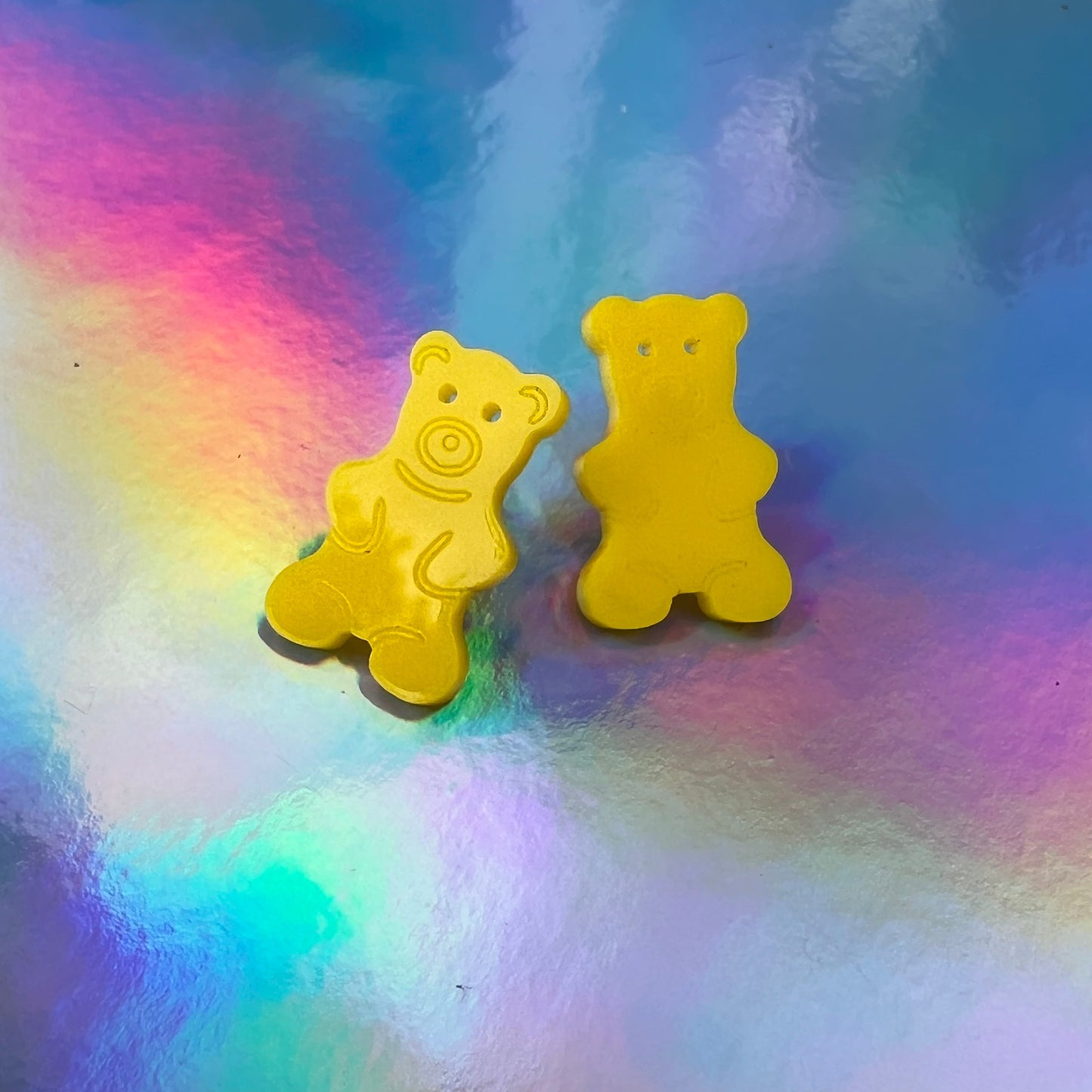Gummy Bear Earring Studs - Yellow