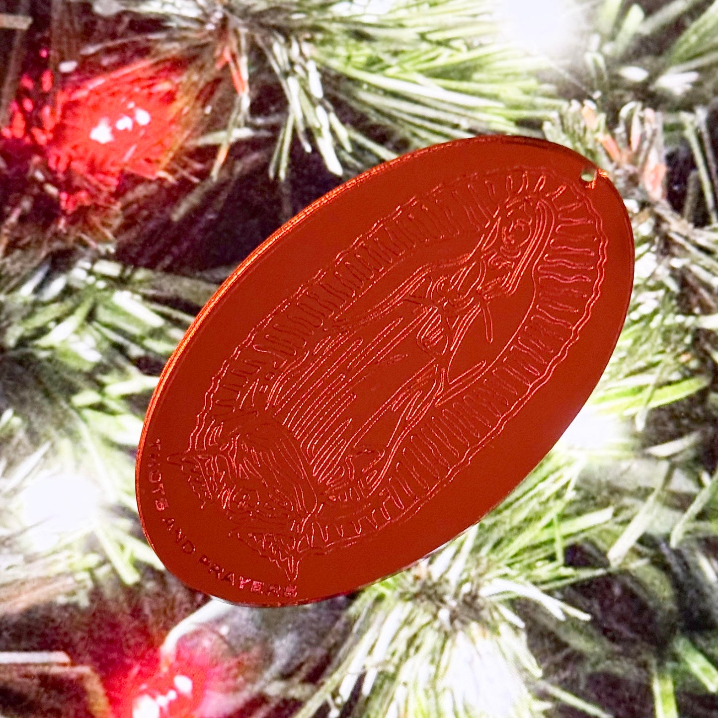 Mary's Thots and Prayers Holiday Ornament