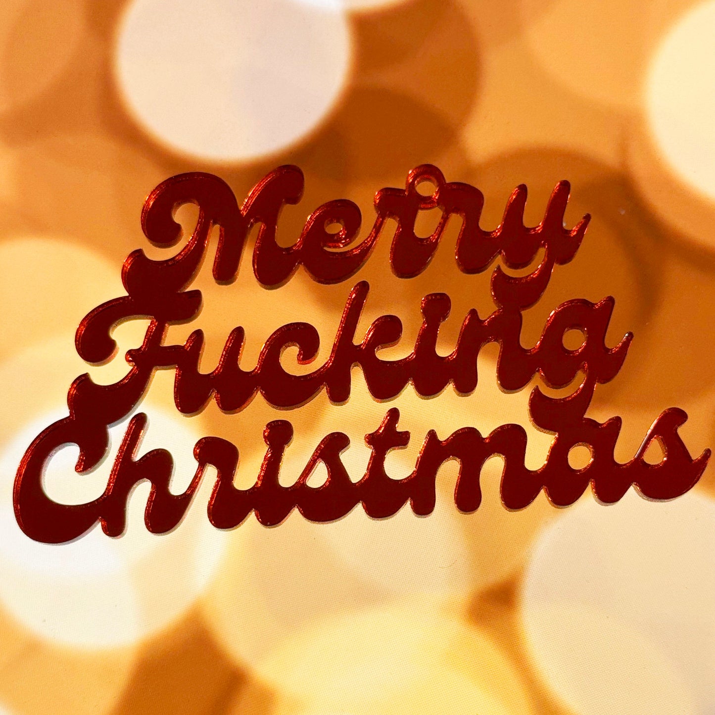 Merry Fucking Christmas Holiday Ornament