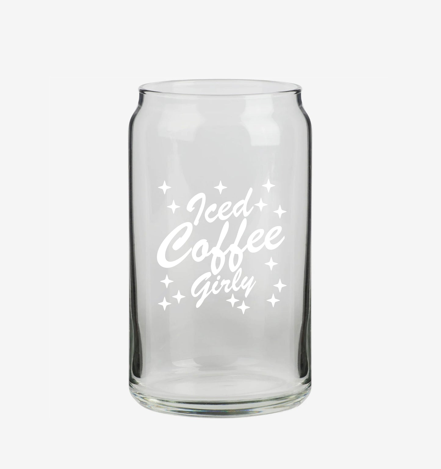 Iced Coffee Girly Beer Can Glass