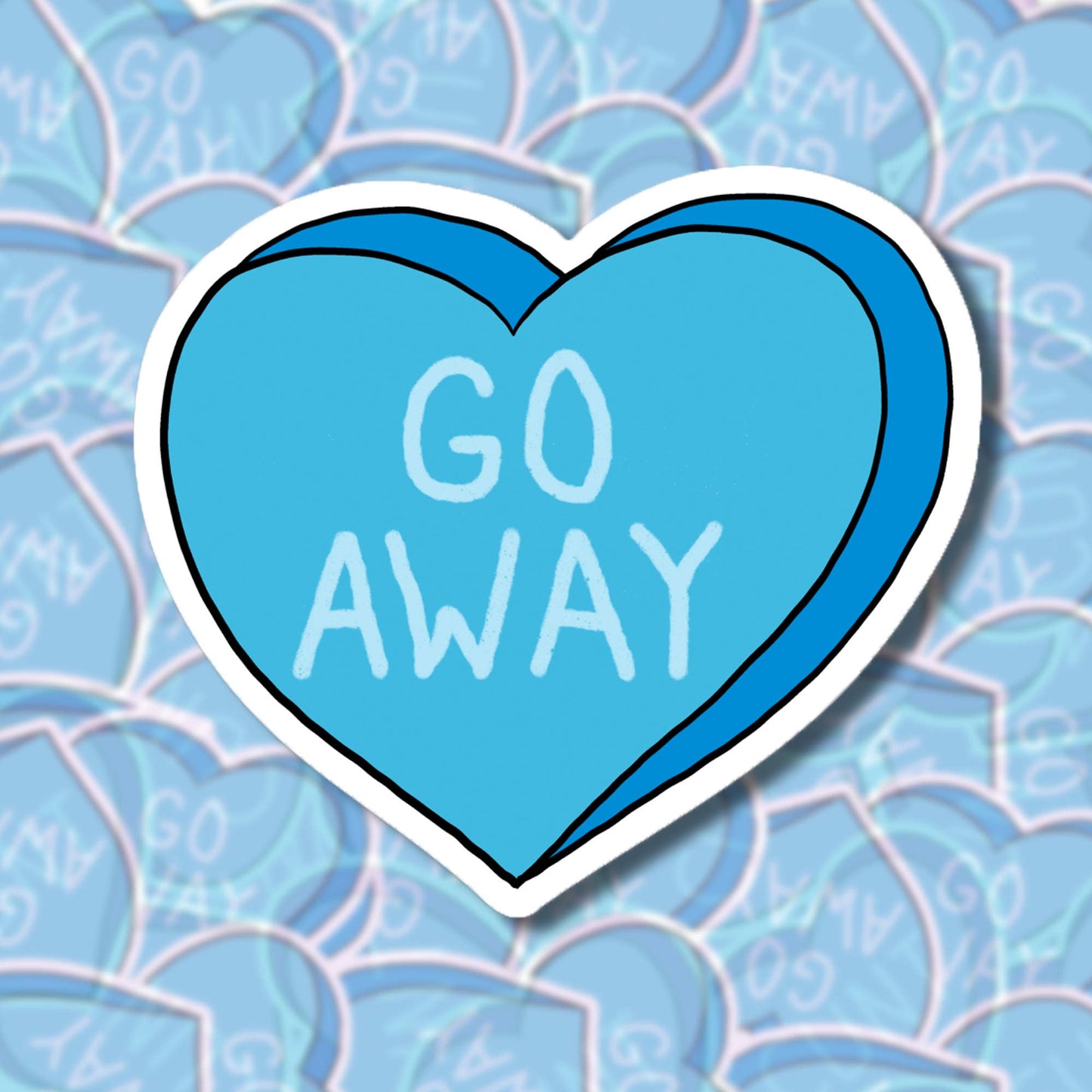 Heart Candy Sticker - GO AWAY