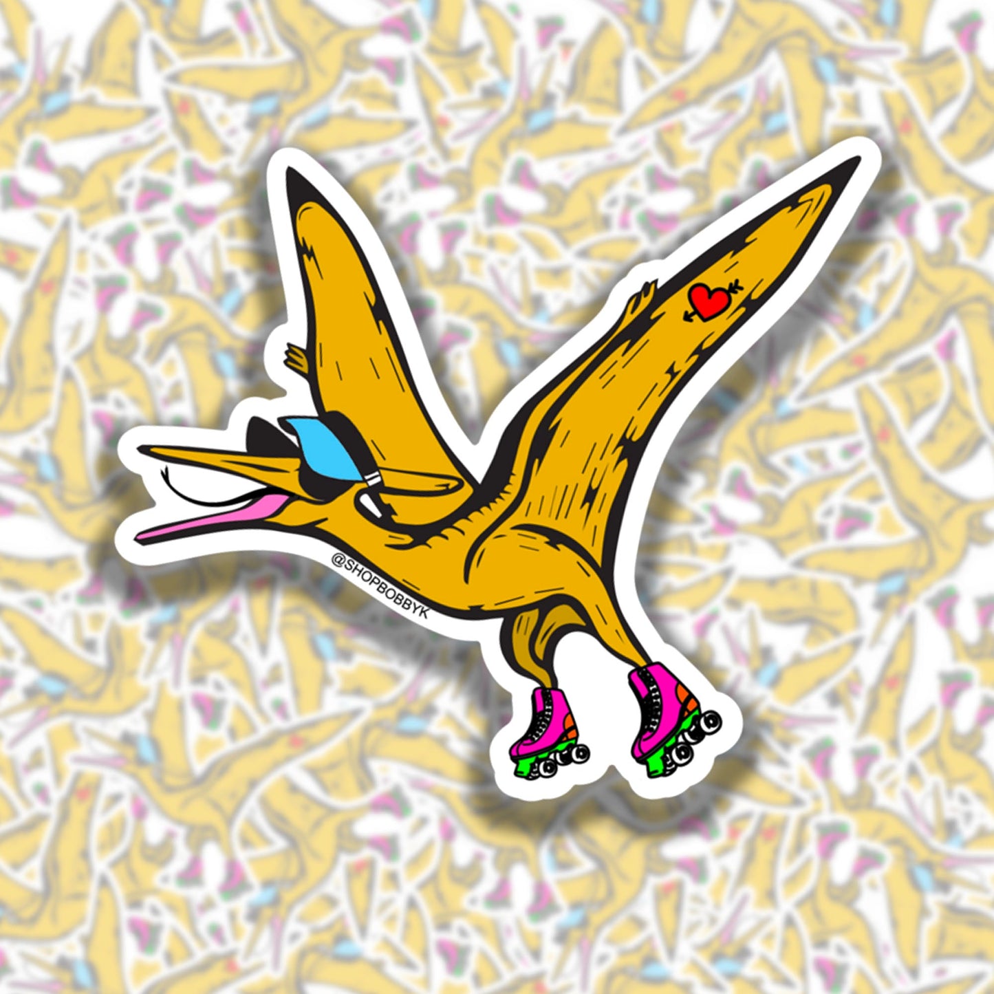 Rad Pterodactyl Sticker