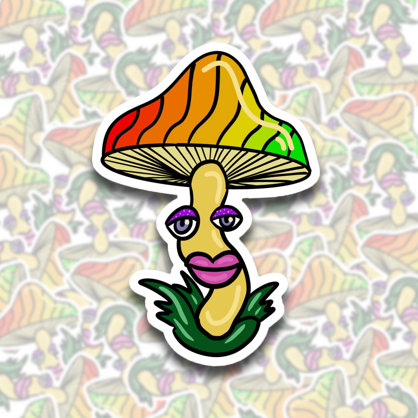Rainbow Mushroom Sticker