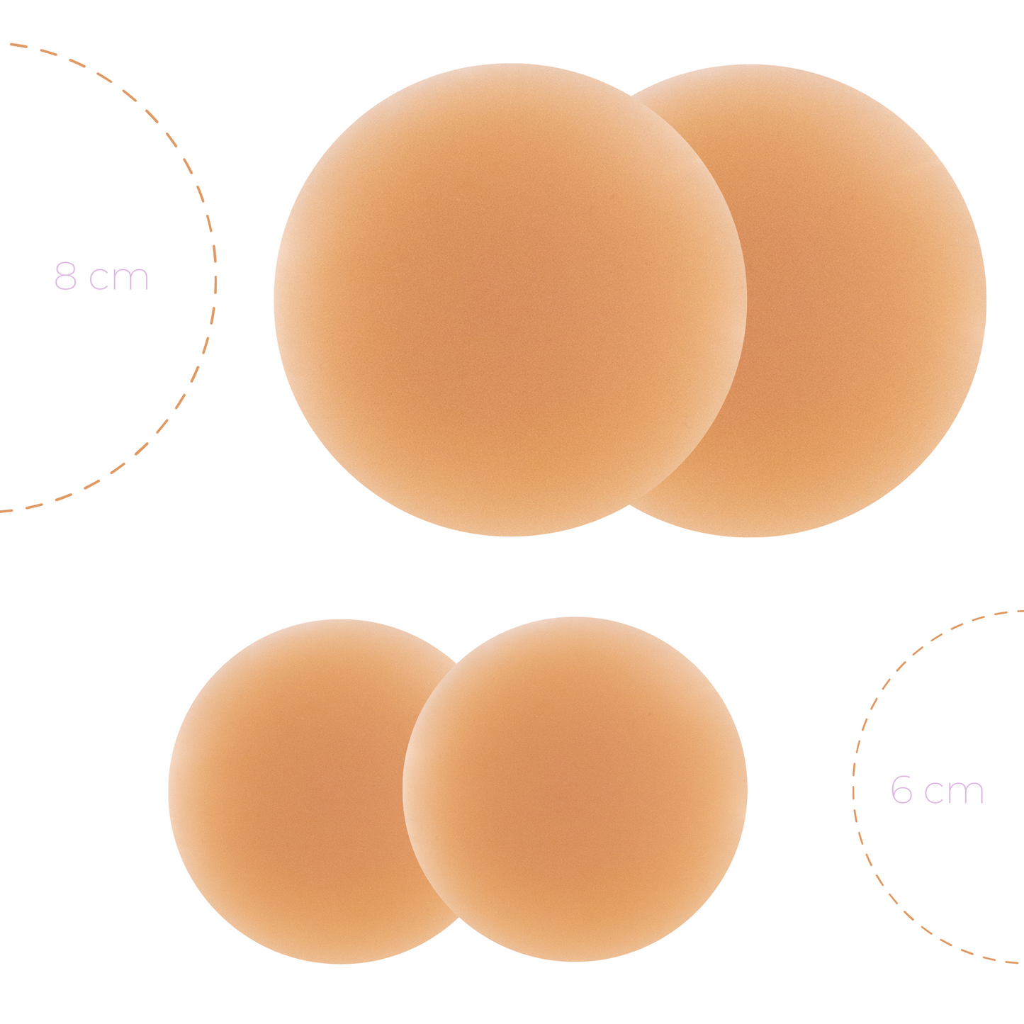 Limited Edition Deluxe Duo in White - Medium Nude Nipple Covers