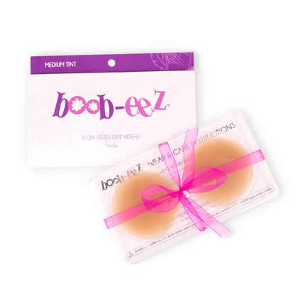 6cm Boob-eez Headlight Hiders - Medium Tint Nipple Covers