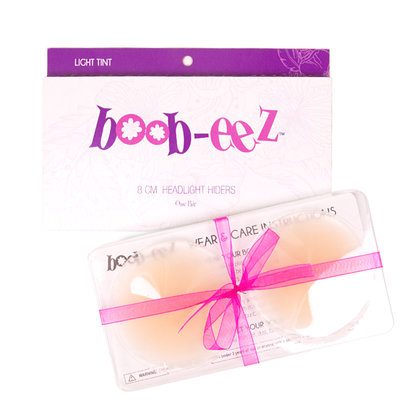 8cm Boob-eez Headlight Hiders - Light Tint Nipple Covers