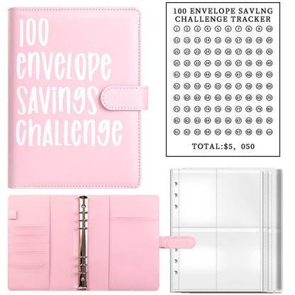 100 Envelope Challenge Binder – Budget Organizer for Cash Saving