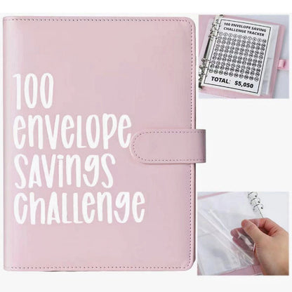 100 Envelope Challenge Binder – Budget Organizer for Cash Saving