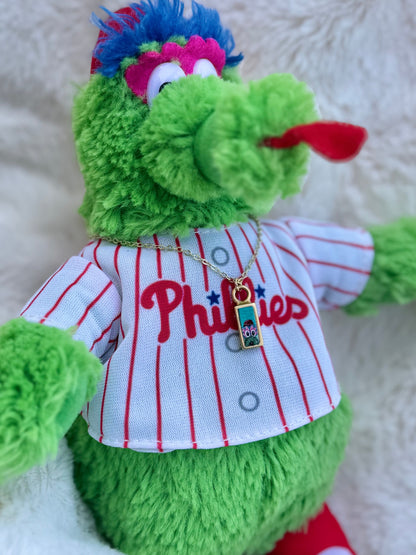 Baby Peeking Phanatic | Hand-Painted Pendant Necklace