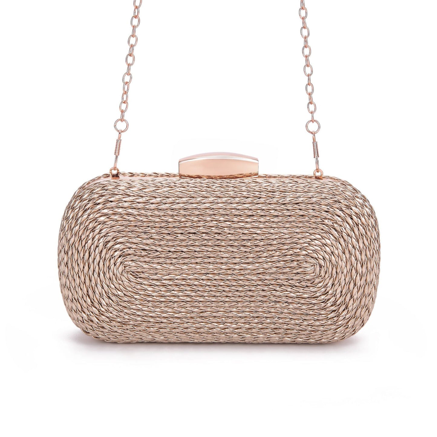 PU women's bag single shoulder woven evening bag
