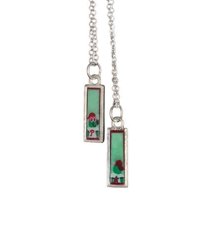 Mini Hand-Painted Phillies Phanatic Pendant Necklace