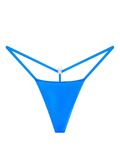 ICED OUT G-STRING IN OCEAN BLUE