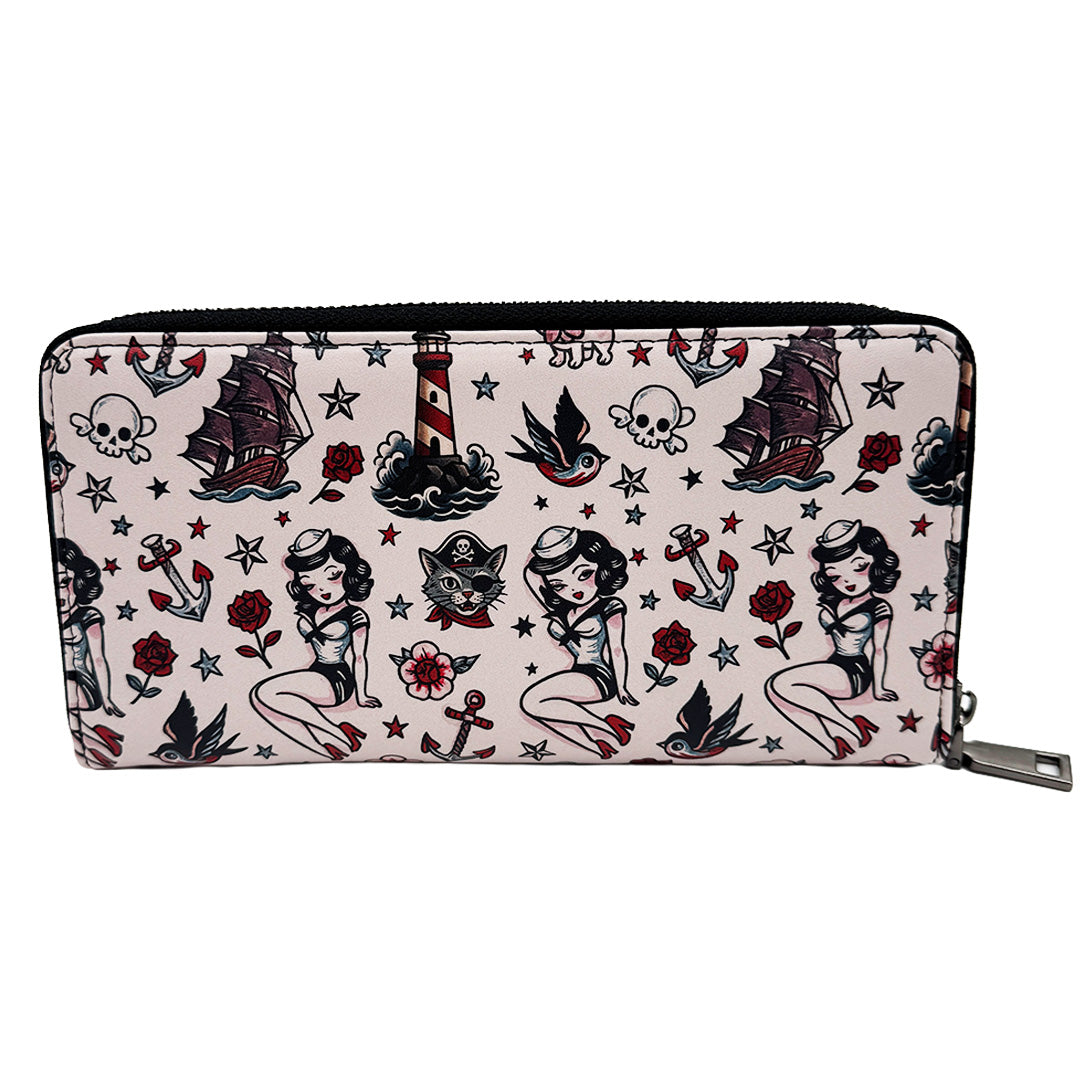 Pirate Cats and Sailor Things Clutch Handbag