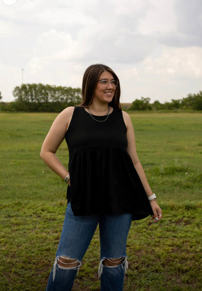 Black - Baby Doll S-3XL Top