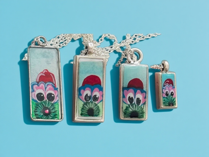 Large Hand-Painted Phillies Phanatic Pendant Necklace