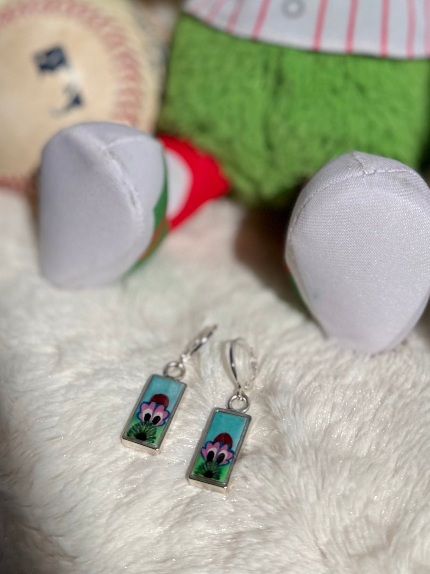 Hand-Painted Peeking Phanatic Earrings | Pretty Weird