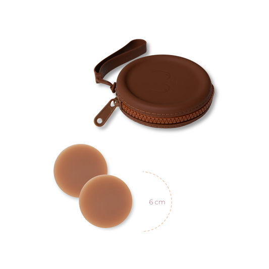 Deluxe Duo in Dark Nude Nipple Covers
