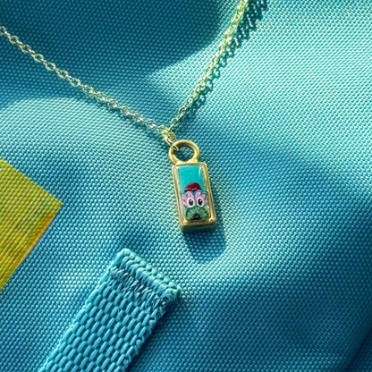 Baby Peeking Phanatic | Hand-Painted Pendant Necklace
