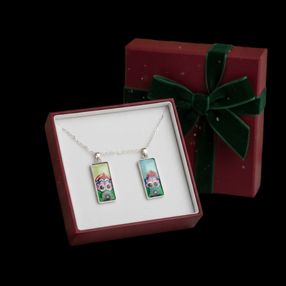 Large Hand-Painted Phillies Phanatic Pendant Necklace