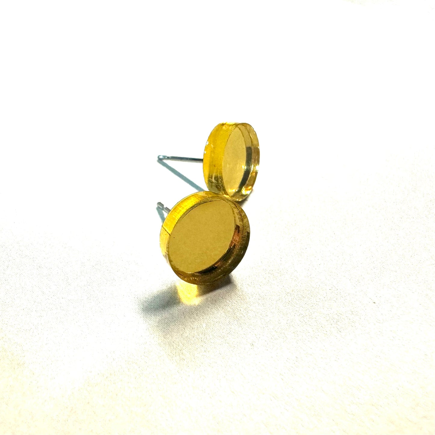 Gold Mirror Stud Earrings