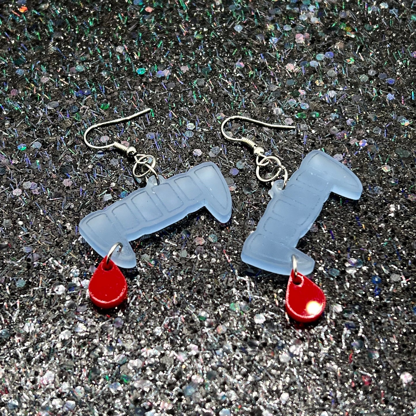Dangly Vampire Fang Earrings