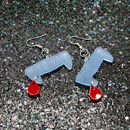 Dangly Vampire Fang Earrings