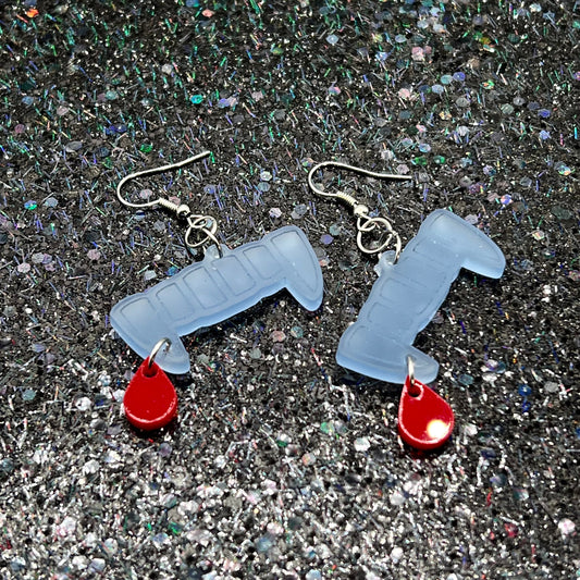 Dangly Vampire Fang Earrings
