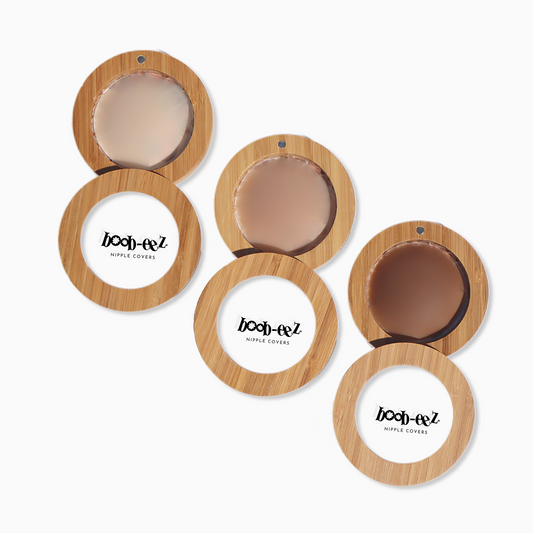 LUXE COMBO - Bamboo Compact + "Headlight" Hiders Nipple Covers