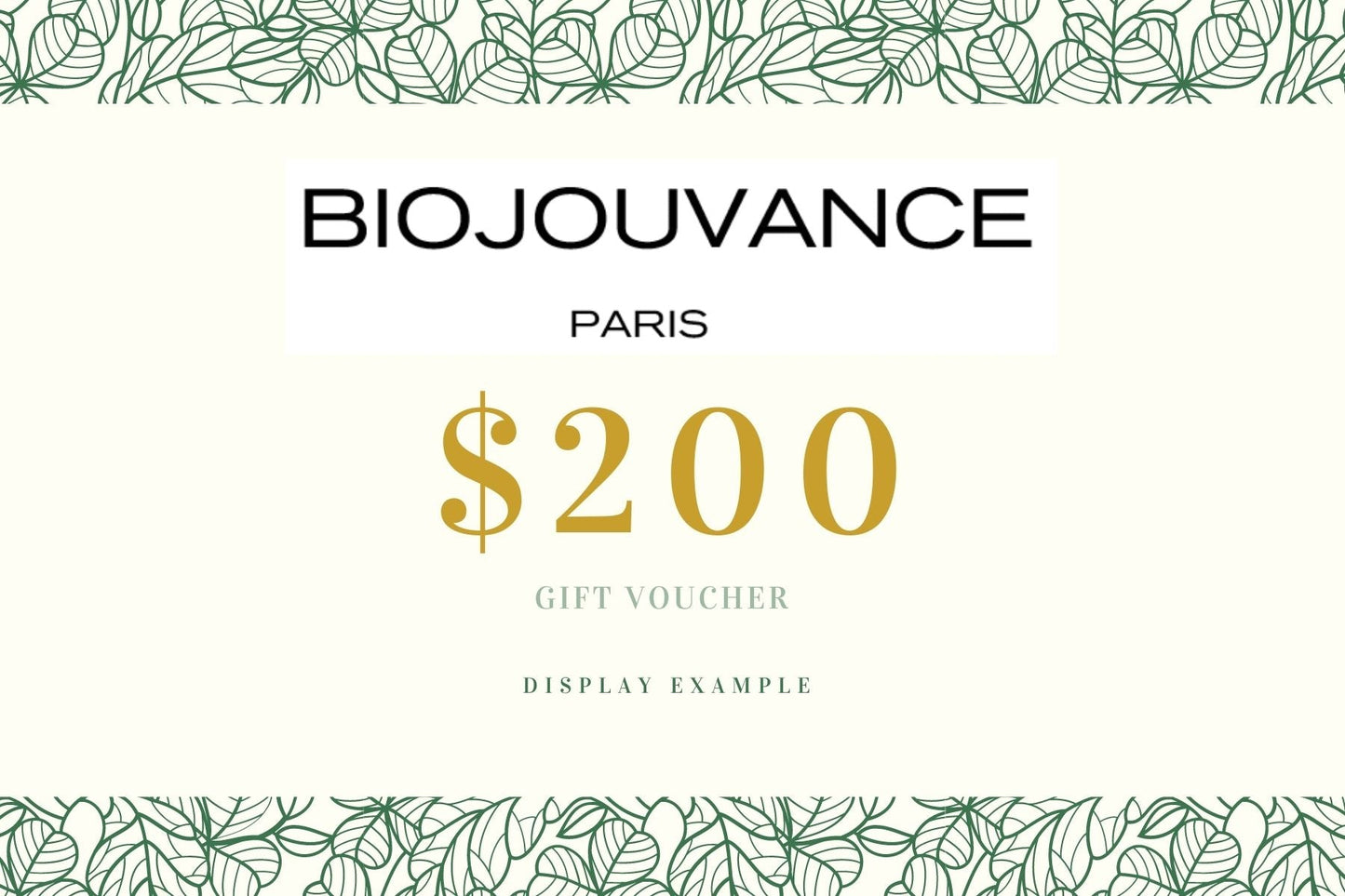 Bio Jouvance Paris Gift Card