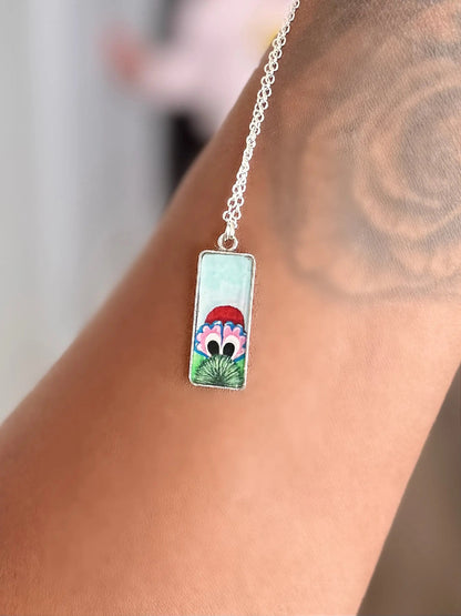Large Hand-Painted Phillies Phanatic Pendant Necklace
