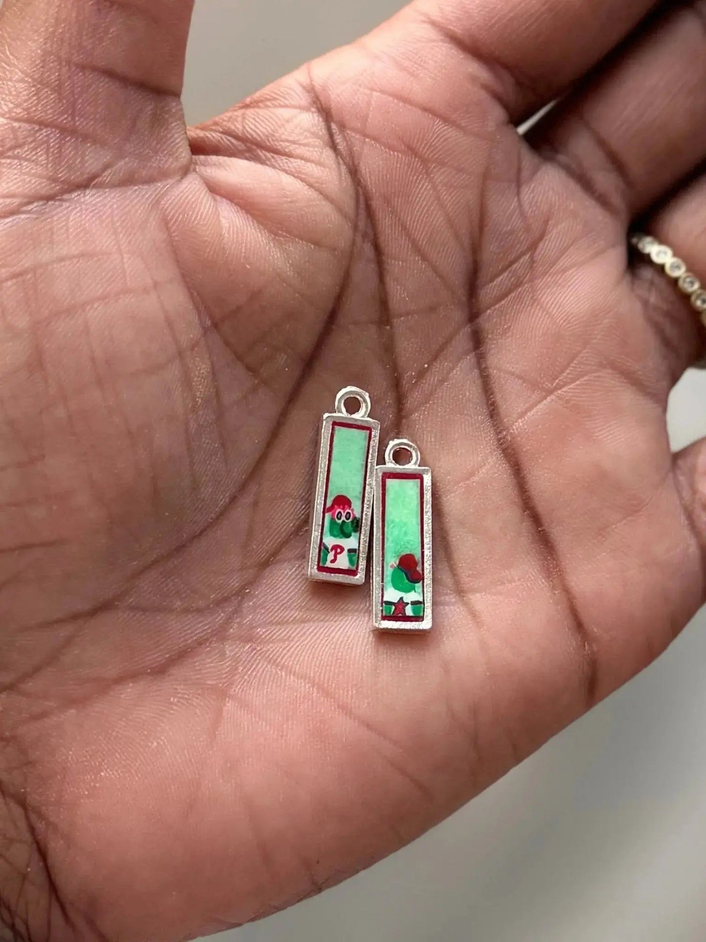 Mini Hand-Painted Phillies Phanatic Pendant Necklace