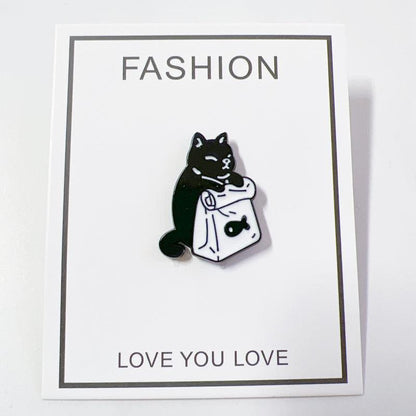 Mini Black Cat Enamel Pin – Durable, Giftable Fashion Accessory