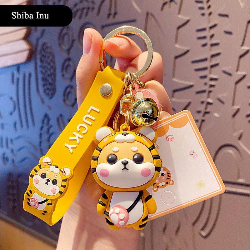 Backpack Keychain Shiba Inu Tiger Design for Women and Gifts