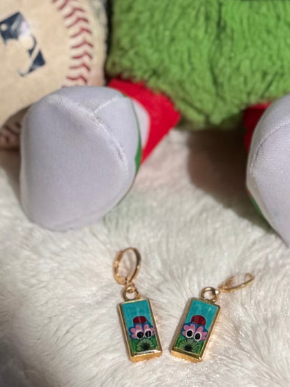 Hand-Painted Peeking Phanatic Earrings | Pretty Weird