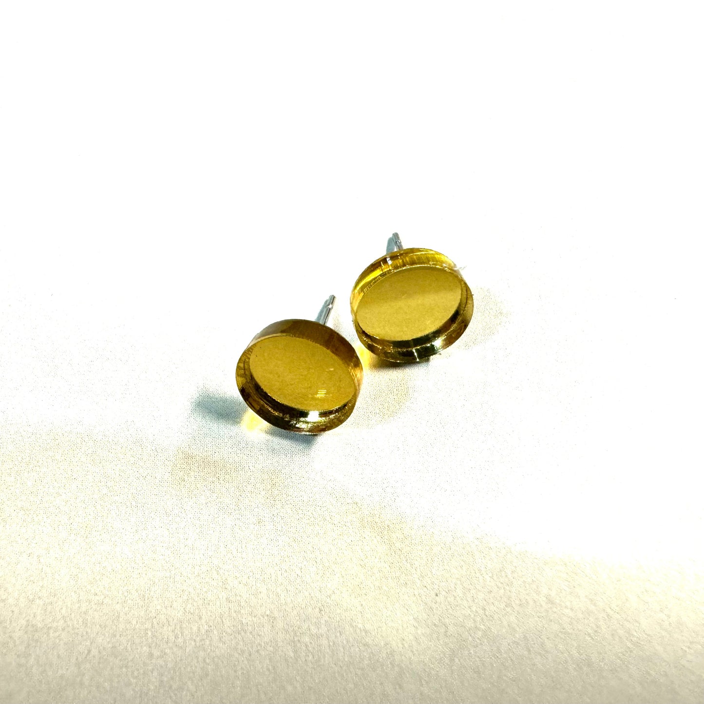 Gold Mirror Stud Earrings