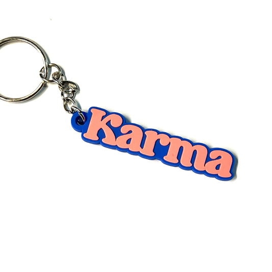 Karma Rubber Keychain