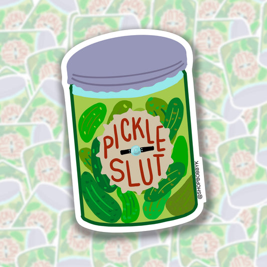 Pickle Slut Skull Sticker