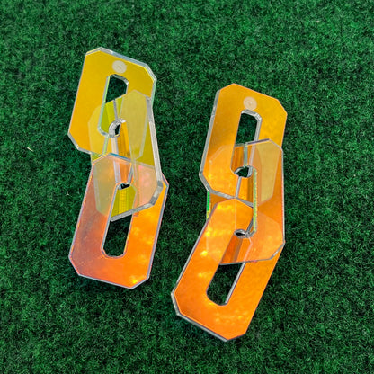 Convertible Chain Link Earrings - Translucent