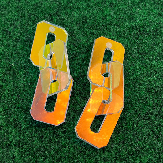 Convertible Chain Link Earrings - Translucent